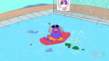 swimming pool captain monsterica GIF by Super Simple