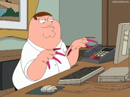  family guy peter typing customer service call center GIF