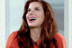 excited debra messing GIF by Talk Stoop