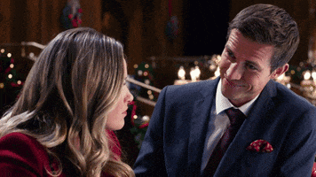 falling in love christmas GIF by Hallmark Channel