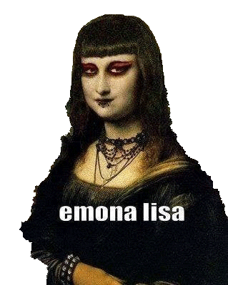 Mona Lisa Emo Sticker by Delta__Li