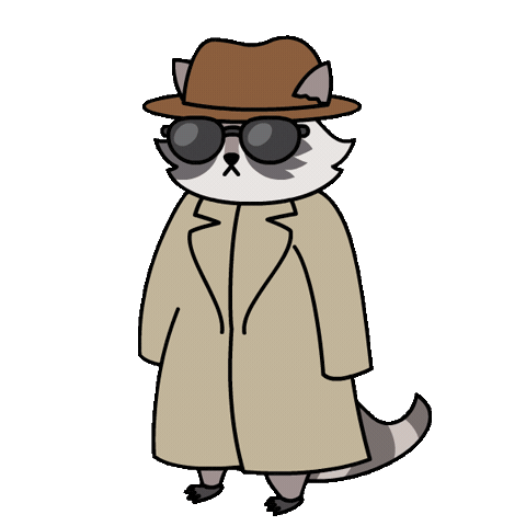 Awkward Raccoon Sticker by 100% Soft