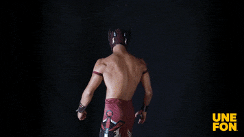 lucha libre look GIF by Unefon
