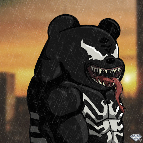 Rainy Day Monster GIF by SuperRareBears