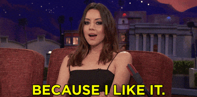 Aubrey Plaza Because I Like It GIF by Team Coco - Find & Share on GIPHY