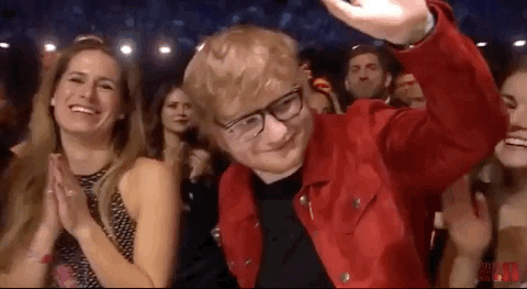 high five ed sheeran GIF by BRIT Awards