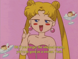  food sailor moon dessert usagi tsukino whipped cream GIF