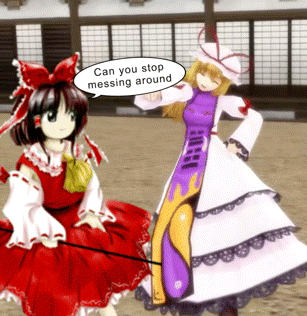 Reimu Hakurei Yukari Yakumo GIF