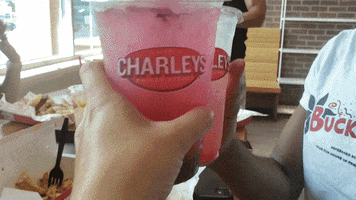 Strawberry Lemonade Cheers GIF by Charleys