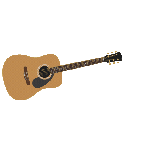 Acoustic Guitar Sticker by Stephen Day