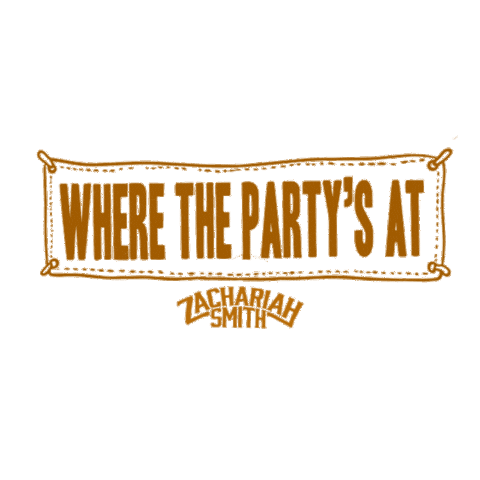 Country Music Where The Partys At Sticker by Zachariah Smith