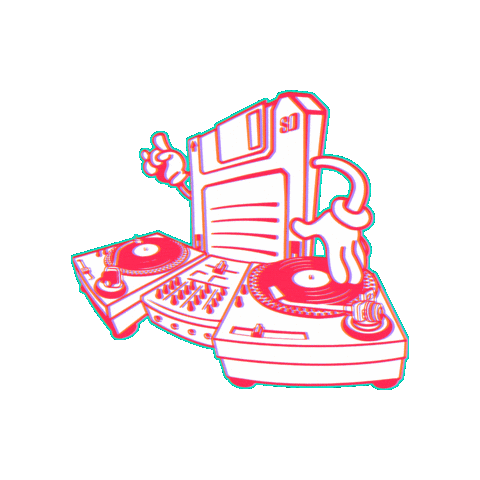 Party Dj Sticker by sugarbitz and friends