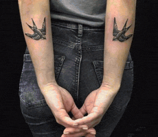 Tattoo Swallow GIF