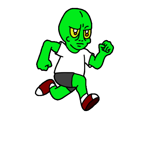 On My Way Running Sticker by herbertonic