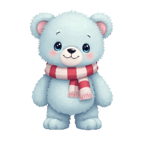 Teddy Bears Snowing Sticker