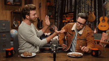 gingerbread man eating GIF by Rhett and Link
