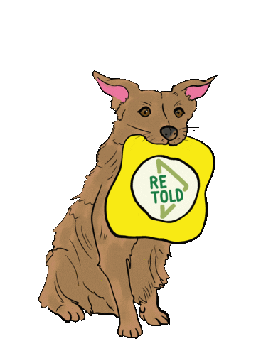 Good Boy Dog Sticker by Retold Recycling