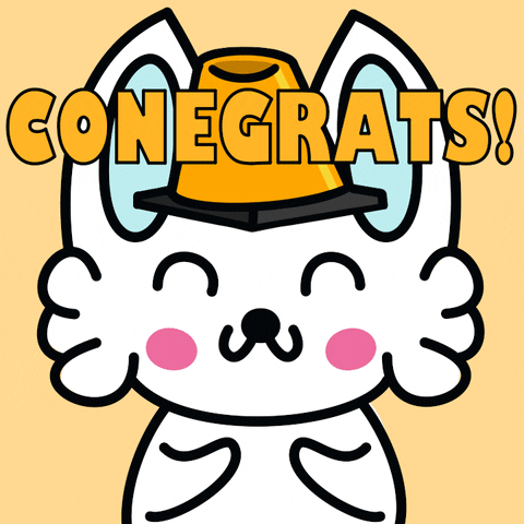 Congrats Cone GIF