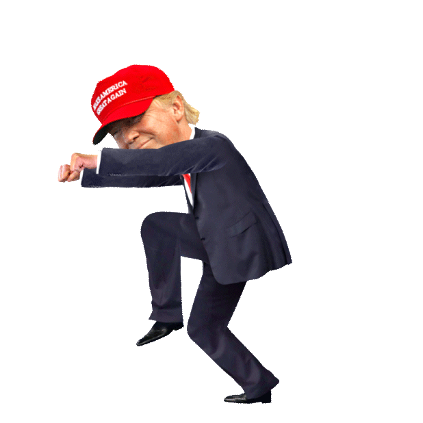 Donald Trump Lol Sticker by Justin Gammon for iOS & Android | GIPHY