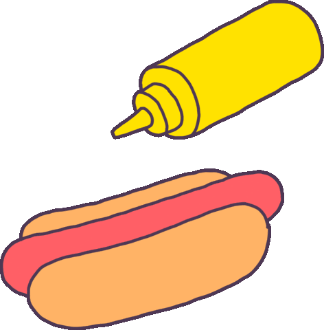 Hot Dog Sticker by Tim Lahan
