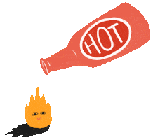 melting on fire Sticker by carmelacaldart