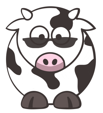 Sunglasses Cow Sticker by elviajerofisgon