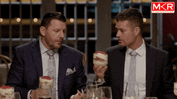 pete evans cheers GIF by My Kitchen Rules