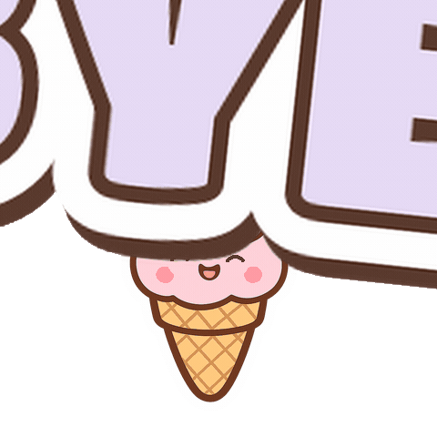 Ice Cream Goodbye Sticker by Scribble Snacks