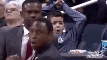 Shocked College Basketball GIF by NCAA March Madness
