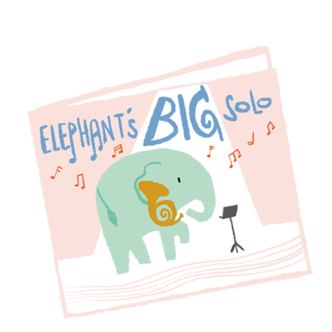 Elephants Big Solo Sticker by Sarah Kurpiel