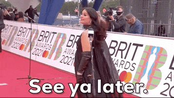 Im Out Red Carpet GIF by BRIT Awards
