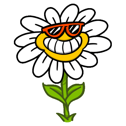 Happy Flower Sticker by Mike O.