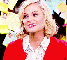 Parks and Recreation gif. Annoyed and looking grumpy, Amy Poehler as Leslie glares with a side-eye.