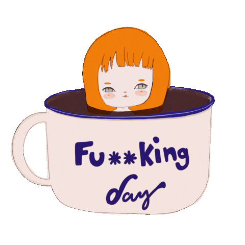 Girl Coffee Sticker
