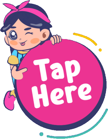 Girl Tap Sticker by Happy Kamper