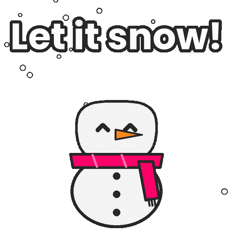 Let It Snow Christmas Sticker by Bite-Finder AG