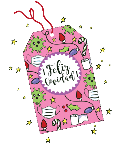 Happy Feliz Navidad Sticker by Ex-Voto Design / Leslie Saiz