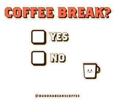 Coffee Break Sticker by buddhabeanscoffee