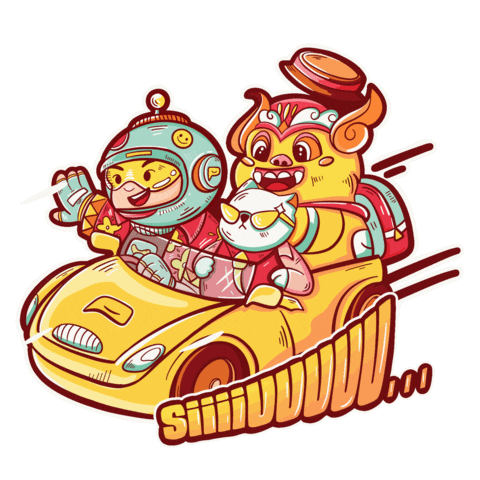 On The Way Sticker