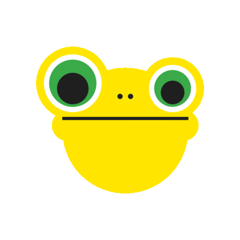Poker Face Hello Sticker by Leopard Frog