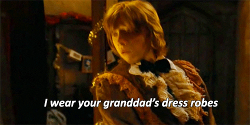 Image result for Ron weasley dress robes gif