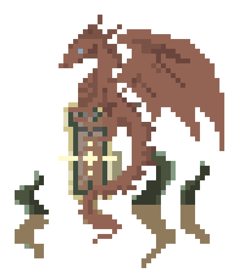 Sea Monster Pixel Sticker by pirate sheep