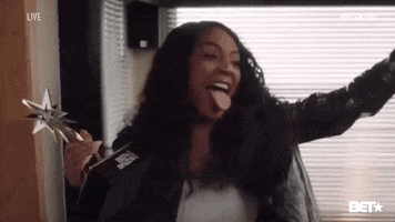 Excited Tiffany Haddish GIF by BET Awards