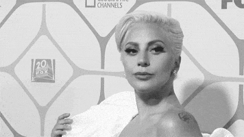 black and white gaga GIF