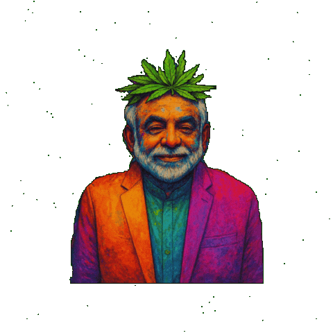 Old Men Weed Sticker