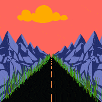 Driving Road Trip GIF by Lucie Mullen