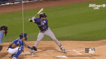 flying bat baseball GIF by MLB
