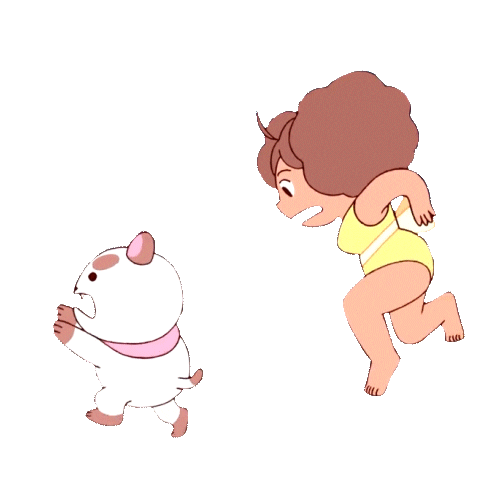 Bee And Puppycat Running Sticker
