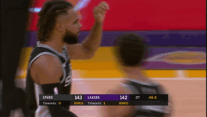 lets go spurs GIF by NBA