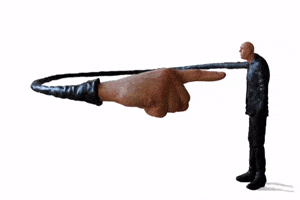 Giant Hand Pointing At Me GIF